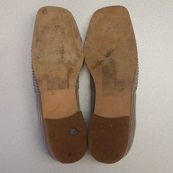 Stuart Weitzman Woven Tassel Loafers EUC - taupe, tan, khaki - 6.5 - Picture 6 of 7